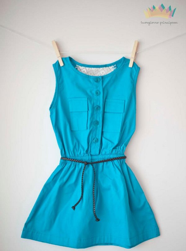 Hermosos vestido color turquesa